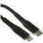 Кабель DEXP Lightning 8-pin - USB Type-C черный [USB 2.0, форма - круглая, оплетка - нейлоновая, 3 А, металлический корпус разъемов, 1 шт]
