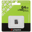 Карта памяти Kingston microSDXC 64 ГБ [SDCS3/64GBSP] [A1, UHS Class 1, Video Class 10, чтение - 100 Мбайт/сек]