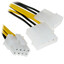 Переходник для блока питания FinePower 2xMolex(M) - EPS 8pin(F) [Molex x2 - 8-pin (CPU/EPS12V), 150 мм]