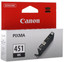 Картридж Canon CLI-451BK черный [МФУ, принтер, оригинальный, 344 страниц, 1 шт]