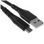 Кабель DEXP micro USB-B - USB Type-A черный 1 м [форма - круглая, оплетка - нейлоновая, 3 А, металлический корпус разъемов, 1 шт]