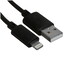 Кабель Hoco Lightning 8-pin - USB Type-A черный 1 м [форма - круглая, оплетка - ПВХ, 2.4 А, 12 Вт, 1 шт]