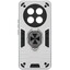 Накладка  BoraSCO Anti-Shok Case для HONOR X9c серебристый [металл, ПК, ТПУ, кольцо, подставка, противоударный]