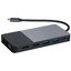 Док-станция KEYRON UCN3442 [USB 2.0 Type-A х 2, USB 3.2 Gen 1 Type-A х 2, HDMI, VGA (D-Sub), кард-ридер microSD, SD, порт Ethernet, кабель - 15 см, поддержка PD, OTG, корпус серый]