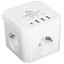 Сетевой фильтр Cablexpert CUBE-3-CU3-W-1.5 белый [розетки - 3, USB - 4 шт, 10 А, 2500 Вт, кабель - 1.5 м]