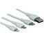 Кабель Baseus Lightning 8-pin, micro USB-B, USB Type-C - USB Type-A белый 1.3 м [форма - круглая, оплетка - TPE, 3.5 А, 1 шт]