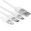 Кабель Baseus Lightning 8-pin, micro USB-B, USB Type-C - USB Type-A белый 1.2 м [форма - круглая, оплетка - нейлоновая, 3.5 А, металлический корпус разъемов, 1 шт]