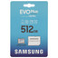 Карта памяти Samsung EVO Plus microSDXC 512 ГБ [MB-MC512KA/EU] [A2, Video Class 30, запись - 130 Мбайт/сек, чтение - 130 Мбайт/сек]