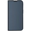 Чехол-книжка  BoraSCO Smart Cover для Apple iPhone 15 синий [микрофибра, ПУ, ТПУ, карман для карт, подставка]