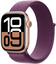 Смарт-часы Apple Watch Series 10 42 mm [корпус - золотистый, ремешок - фиолетовый, 1.77", OLED, 374x446, IP6X, Bluetooth, Wi-Fi, для iOS 18 и выше]