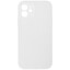 Накладка  BoraSCO Liquid Case для Apple iPhone 12 белый [микрофибра, текстиль, ТПУ]