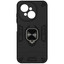 Накладка  BoraSCO Anti-Shok Case для Tecno POP 9/ SPARK GO 1/ GO 2025 черный [металл, ПК, ТПУ, кольцо, подставка, противоударный]