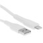 Кабель GAL Lightning 8-pin - USB Type-A белый 1 м [форма - круглая, оплетка - TPE, 2.1 А, 1 шт]