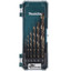 Набор сверл Makita D-75758 [спиральный, ⌀ по металлу - 5 мм, 4 мм, 6 мм, 3 мм, цилиндрический, количество - 6 шт, пластиковый кейс]