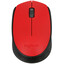 Мышь беспроводная Logitech M170 [910-004648] красный [1000 dpi, светодиодный, USB Type-A, кнопки - 3]