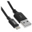 Кабель Hoco Lightning 8-pin - USB Type-A черный [форма - круглая, оплетка - TPE, 2 А, металлический корпус разъемов, 1 шт]