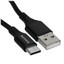 Кабель Borofone USB Type-C - USB Type-A черный [USB 2.0, форма - круглая, оплетка - нейлоновая, 3 А, 15 Вт, металлический корпус разъемов, 1 шт]