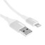 Кабель Borofone Lightning 8-pin - USB Type-A белый 1 м [форма - круглая, оплетка - TPE, 2.4 А, 15 Вт, металлический корпус разъемов, 1 шт]