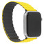 Ремешок uBear для Apple Watch 42/ 44/ 45/ 49mm серый/желтый [спортивный, застежка - магнит, силикон, размер M/L, 1 шт]