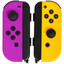Игровой контроллер Nintendo Joy-Con Pair фиолетовый+оранжевый [для Nintendo Switch, подключение - проприетарный разъем, Bluetooth, виброотдача, питание от аккумулятора, по шине]