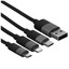 Кабель Baseus Lightning 8-pin, micro USB-B, USB Type-C - USB Type-A черный 0.6 м [форма - круглая, оплетка - нейлоновая, 3.5 А, металлический корпус разъемов, 1 шт]