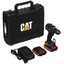 Дрель-шуруповерт CAT DX1010 1 for All 18V [2 АКБ, бесщеточный, ударный (удар поступательный, осевой), быстрозажимной, 50 Н·м, Li-Ion, 2 А*ч, кейс, 1.3 кг]