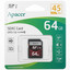 Карта памяти Apacer SDXC 64 ГБ [AP64GSDXC10U1-R] [Class 10, UHS Class 1, запись - 10 Мбайт/сек, чтение - 45 Мбайт/сек]
