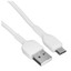 Кабель Hoco micro USB-B - USB Type-A белый [USB 2.0, форма - круглая, оплетка - ПВХ, 2.4 А, 10 Вт, 1 шт]