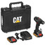 Дрель-шуруповерт CAT DX145.1 1 for All 18V [2 АКБ, щеточный, ударный (удар поступательный, осевой), быстрозажимной, 50 Н·м, Li-Ion, 2 А*ч, кейс, 1.74 кг]