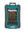 Набор сверл Makita D-67583 [спиральный, ⌀ по металлу - 9 мм, 5 мм, 1 мм, 4.5 мм, цилиндрический, пластиковый кейс]