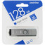 Память OTG USB Flash 128 ГБ SmartBuy Twist Dual [SB128GB3DUOTWK] [USB 3.2 Gen 1/USB Type-A, USB Type-C, до 90 Мбайт/сек, поворотный (флип), металл, пластик]