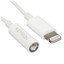 Кабель   KEYRON Lightning - jack 3.5 мм белый [Male - Female, 0.1 м]