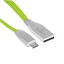 Кабель Cablexpert micro USB-B - USB Type-A зеленый 1 м [форма - плоская, оплетка - силиконовая, 2 А, 12 Вт, металлический корпус разъемов, 1 шт]