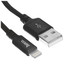 Кабель Hoco Lightning 8-pin - USB Type-A черный [форма - круглая, оплетка - TPE, 2 А, металлический корпус разъемов, 1 шт]