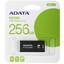 Память USB Flash 256 ГБ ADATA UC320 [UC320-256G-RBK/BK] [USB 3.2 Gen 1/USB Type-A, до 100 Мбайт/сек, выдвижной (слайдер), пластик]