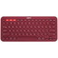 Клавиатура  беспроводная Logitech K380 [мембранная, клавиш - 79, Bluetooth, цвет красный]