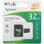 Карта памяти Apacer R100 microSDHC 32 ГБ [AP32GMCSH10UB-R] [A1, Class 10, UHS Class 1, чтение - 100 Мбайт/сек]