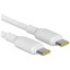 Кабель Baseus USB Type-C - USB Type-C белый [форма - круглая, оплетка - ПВХ, 5 А, 100 Вт, 1 шт]