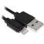 Кабель FinePower Lightning 8-pin - USB Type-A черный 0.5 м [форма - круглая, оплетка - ПВХ, 2 А, 10 Вт, 1 шт]