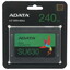 240 ГБ 2.5" SATA накопитель ADATA SU630 [ASU630SS-240GQ-R] [SATA, чтение - 520 Мбайт/сек, запись - 450 Мбайт/сек, 3D NAND 4 бит QLC, TBW - 50 ТБ]