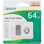 Память USB Flash 64 ГБ Apacer AH155 [AP64GAH155U-1] [USB 3.2 Gen 1/USB Type-A, до 60 Мбайт/сек, мини, монолит, металл]