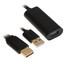 Кабель Ugreen USB Type-A х2 - USB Type-A черный [USB 2.0, форма - круглая, оплетка - ПВХ, 1 шт]