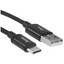 Кабель Hoco USB Type-C - USB Type-A черный [USB 2.0, форма - круглая, оплетка - нейлоновая, 3 А, 15 Вт, металлический корпус разъемов, 1 шт]