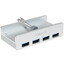 USB-разветвитель DEXP MH4PU [USB 3.2 Gen 1 Type-A х 4, кабель - 100 см, корпус серебристый]