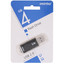 Память USB Flash 4 ГБ Smartbuy V-Cut [USB 2.0/USB Type-A, монолит с колпачком, металл]