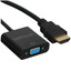 Переходник однонаправленный GoPower HDMI - VGA+Jack 3.5, 0.2 м [вилка - розетка, длина - 0.2 м, 1920x1080, 60 Гц]