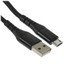 Кабель DEXP micro USB-B - USB Type-A черный 1 м [форма - круглая, оплетка - нейлоновая, 2 А, металлический корпус разъемов, 1 шт]
