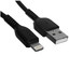 Кабель Hoco Lightning 8-pin - USB Type-A черный [USB 2.0, форма - круглая, оплетка - TPE, 2.4 А, 12 Вт, 1 шт]
