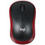 Мышь беспроводная Logitech M186 [910-004133] красный [1000 dpi, светодиодный, USB Type-A, кнопки - 3]