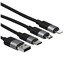 Кабель Baseus Lightning 8-pin, micro USB-B, USB Type-C - USB Type-A черный 1.2 м [форма - круглая, оплетка - нейлоновая, 3.5 А, 17.5 Вт, металлический корпус разъемов, 1 шт]